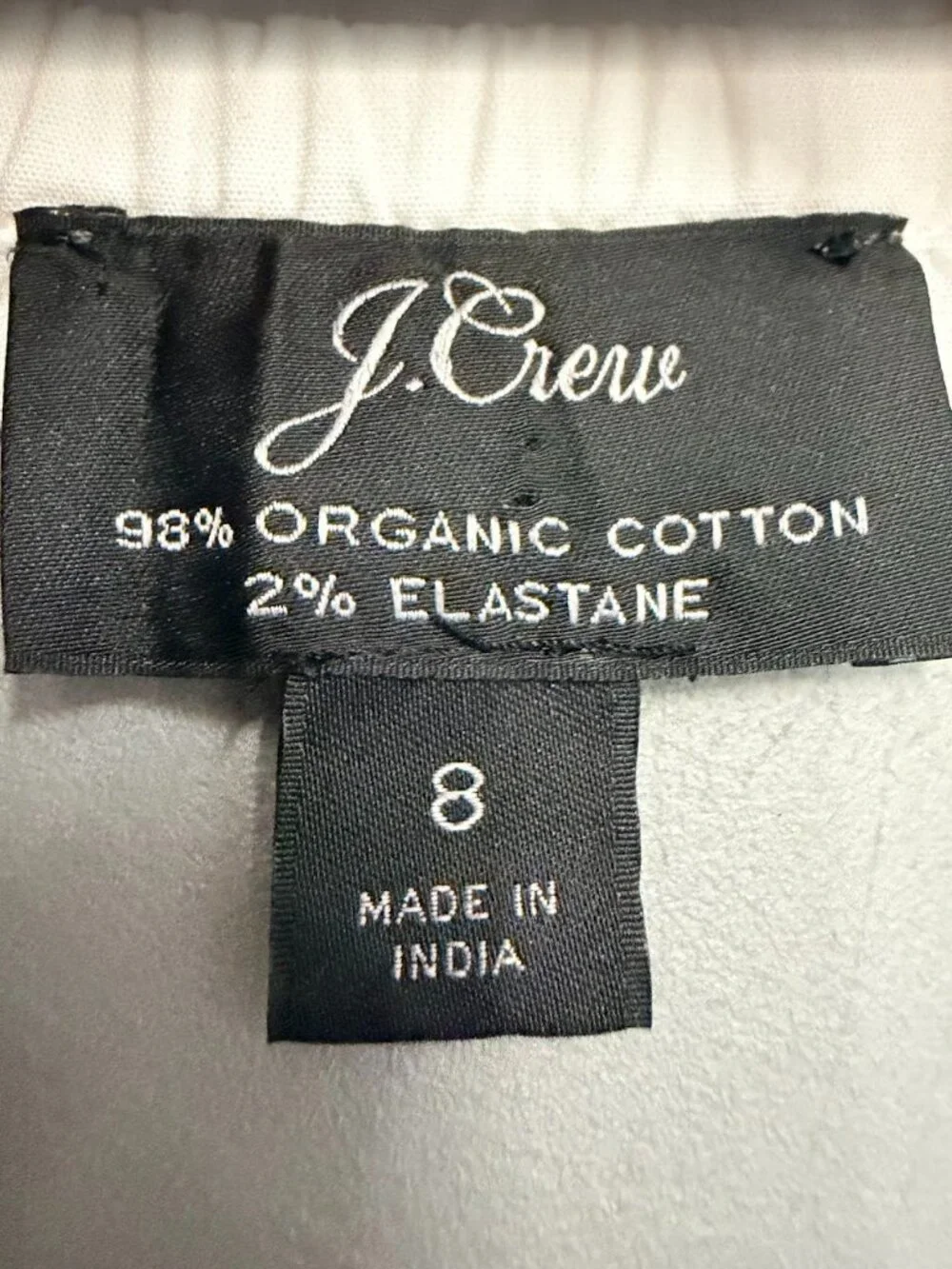 J. Crew Tie-Back Top in Stretch Organic Cotton Poplin Blend White 8 #A3013